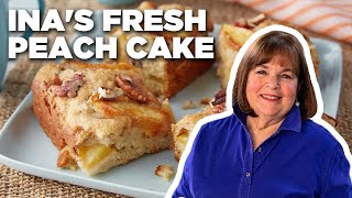 Ina Gartens 5Star Fresh Peach Cake  Barefoot Contessa  Food Network [upl. by Eleen]