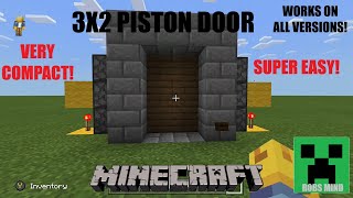 Minecraft 3x2 Piston Door Super Easy [upl. by Dnesnwot]