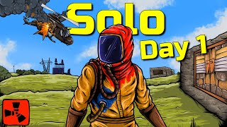 Surviving Rust  Day 1 Solo Gameplay as a Beginner [upl. by Kaila]