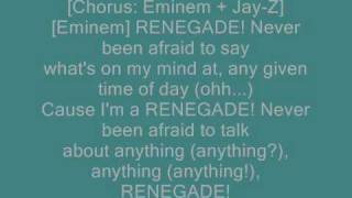 JayZ Feat Eminem  Renegade lyrics [upl. by Oremodlab]