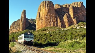 Cab ride Renfe 596 ZaragozaCanfranc HD [upl. by Angie]