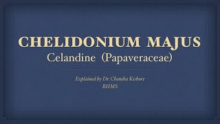 Chelidonium Majus  Allen’s Keynotes  Well Explained [upl. by Sunil321]