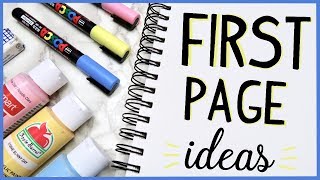 10 Ways to fill the FIRST PAGE of your Sketchbook [upl. by Ydasahc403]