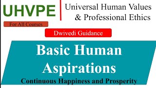 Basic human aspirations continuous happiness universal human values and professional ethics aktu [upl. by Sperry699]