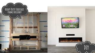 DIY Fireplace Wall Frame Build Out [upl. by Roarke]