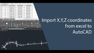 How to import xyz coordinate from Excel to AutoCAD [upl. by Eri]