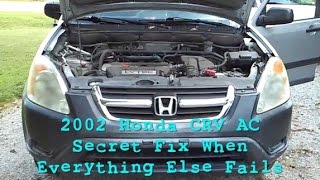 2002 Honda CRV AC RECALL FIX PROVEN  RARELY SEEN TIP [upl. by Atihana]