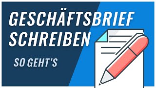 Geschäftsbrief schreiben  Tipps amp Formulierungen [upl. by Nylirej616]