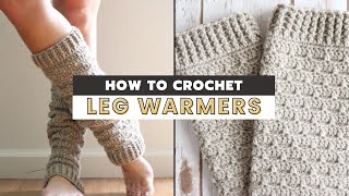 How To Crochet Leg Warmers  Free Crochet Pattern Tutorial [upl. by Macfadyn625]