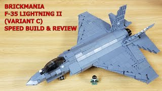 BRICKMANIA CUSTOM LEGO F35C LIGHTNING II  STEALTH MULTIROLE FIGHTER SPEED BUILD amp REVIEW [upl. by Eugenides816]