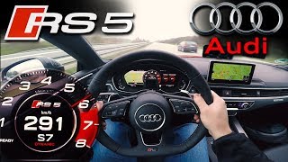 CRAZY  2018 Audi RS5 29 V6 BiTurbo  TOP SPEED on German Autobahn ✔ [upl. by Darell]