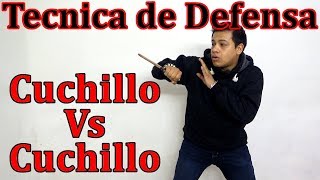 Tecnica De Defensa Contra Cuchillo Con Cuchillo En Combate [upl. by Niels56]