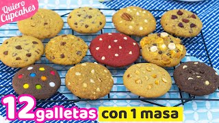 12 GALLETAS DIFERENTES CON 1 SOLA MASA  QUIERO CUPCAKES [upl. by Cooperstein]