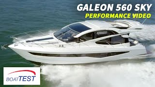 Galeon 560 SKY 2020 Test Video  By BoatTESTcom [upl. by Quinn]