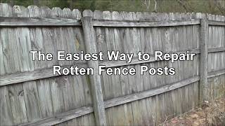 The Easiest Way to Repair Rotten Fence Posts [upl. by Adeirf]