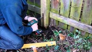 Fence post repair  how to fix broken leaning fence posts  quick and easy with Post Buddy [upl. by Tewell35]