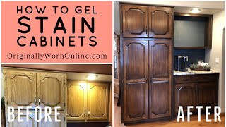 How To Gel Stain Cabinets [upl. by Eiznik]