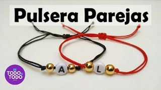 💜Pulsera de Hilo para PAREJAS FACIL y sencilla 😮TRUCO para pasar piedras o abalorios [upl. by Artema387]