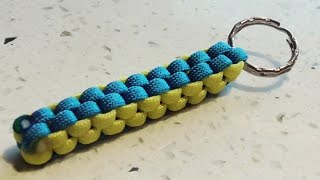 How To Make A Crown Sinnet Box Knot Paracord Keychain [upl. by Nauqal897]