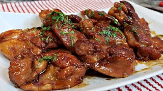 Honey Butter Glazed Chicken Thighs  Easy Glazed Chicken Recipe [upl. by Drarig]