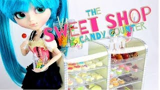 How to Make a Doll Sweet Shop Candy Counter  Doll Crafts [upl. by Malanie]