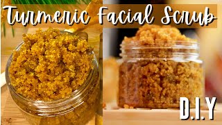 Homemade TURMERIC Face Scrub  Lighten Dark Spots amp Get Glowing Skin [upl. by Eirrak]