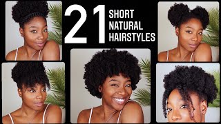 21 EASY Short Natural Hairstyles  Lolade Fashola [upl. by Minny]