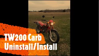 Yamaha TW200 Carburetor UninstallInstall [upl. by Farman580]