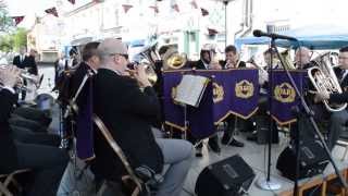 The Brighouse amp Rastrick Brass Band Perform The Dambusters Theme LIVE  Brighouse 1940s Weekend [upl. by Airal]