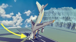 MOST Realistic Plane CRASH ANIMATION In BESIEGE Flight Simulator [upl. by Nich]