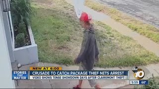 Homeowner relentless in catching package thief [upl. by Ecnedac]