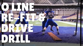 Offensive Line ReFit amp Drive Drill High Intensity Low Impact Blocking Drill [upl. by Joacimah]