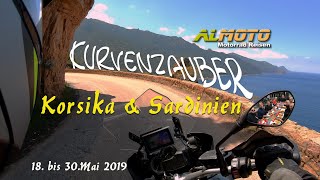 Motorradtour durch Korsika und Sardinien mit ALMOTO [upl. by Seiber238]