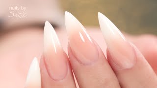 Hybrid Gel Baby BoomerFrench Fade Nails [upl. by Milzie]