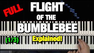 FLIGHT OF THE BUMBLEBEE PIANO TUTORIAL [upl. by Afira]