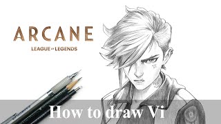 How to draw Vi  arcane  Vi [upl. by Cilurzo]