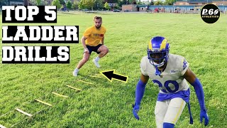 Defensive Back Ladder Drills  DB Footwork [upl. by Heisel]