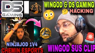 Ninjajod 1v4 Chemin eSports  Sardarji yt  Wingod eSports sus clip 😳 DS Gaming Hacking  T1 Teams [upl. by Ellehsram]