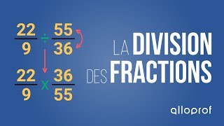 La division des fractions  Mathématiques  Alloprof [upl. by Hayyikaz]