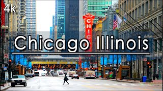 【4K】Downtown Chicago Illinois Walking Tour 1 Hour 22 Minutes 4k 60FPS UHD 4k [upl. by Annairda555]