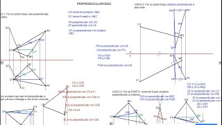 Geometría Descriptiva  TEORÍA DE PERPENDICULARIDAD Recta y Plano [upl. by Sel]