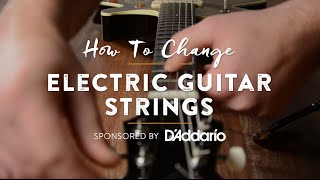 How To Change Electric Guitar Strings [upl. by Alyac354]