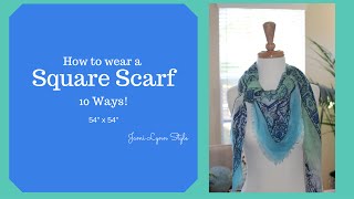 How to Wear a Square Scarf 10 Ways [upl. by Roede]