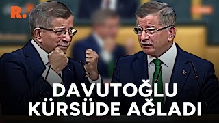 Ahmet Davutoğlu kürsüde ağladı [upl. by Olenolin512]