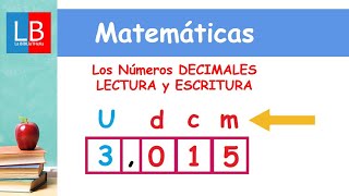 Los Números DECIMALES LECTURA y ESCRITURA ✔👩‍🏫 PRIMARIA [upl. by Attenor]