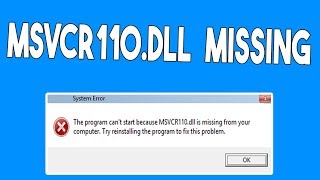 How to Fix MSVCR110dll is Missing in Windows 10 PC or Laptops [upl. by Bagger]