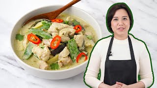 Thai Green Curry with Chicken  Easy Green Curry Recipe [upl. by Rolf224]