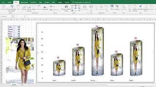 How to Add Pictures in Excel ChartGraph Easy [upl. by Templer]