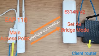 How to Setup Comfast E314n v2 as Bridge ModeP2P Connectiontagalog [upl. by Aneelak]