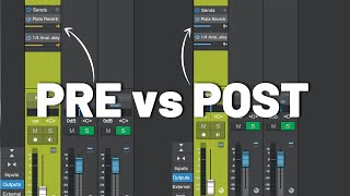 Pre Fader vs Post Fader Sends in StudioOne [upl. by Gypsie]